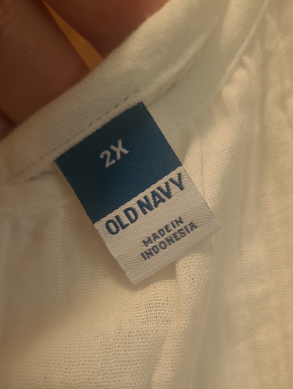 Old Navy White V-Neck Linen-Style Jumpsuit - 2X - Picture 2 of 8